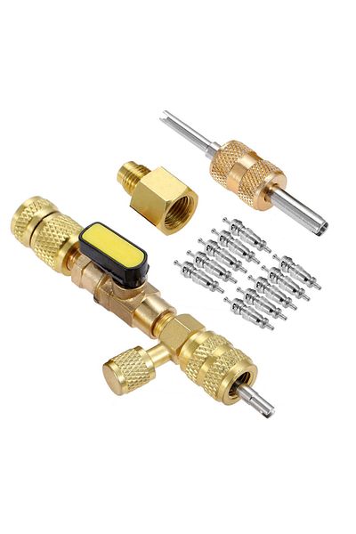 Choice KIT 2 Valve Core Remover Installer Tool Kit with Dual Size 1/4 & 5/16 Port for with R22 R12 R407 R41