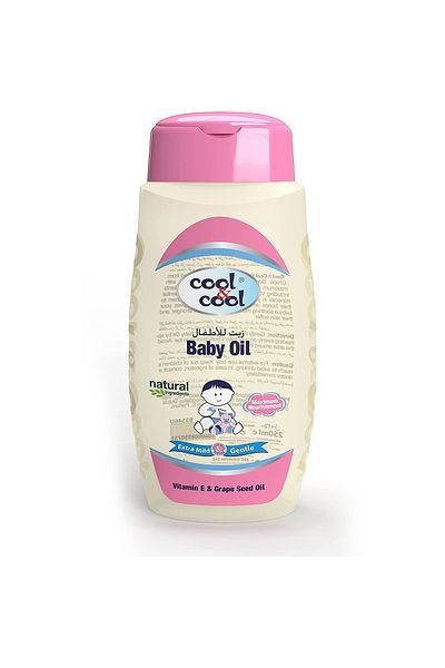 COOL & COOL Baby Oil 250ml – Nourishing & Moisturizing, Gentle Care with Vitamin E & Aloe Vera