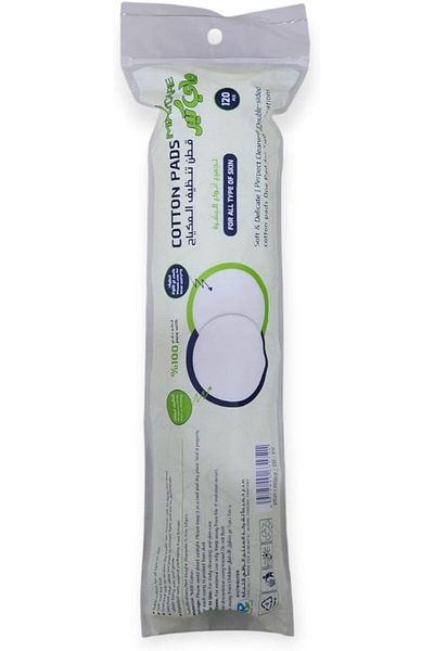 MAYCARE Pure Cotton Makeup Remover Pads Round Disc, 100% Cotton, 120 Pieces