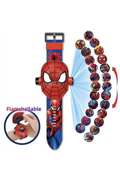 Miniso Spider-Man Sanrio Hello Kitty Toys Set 3D Projection Digital Watch Cinnamoroll Kuromi Melody Anime A