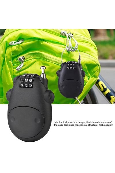 Choice Motorcycle Steel Cable Code Lock Suitcase Car Sled Telescopic Wire Rope Lock Helmet High-precisio...