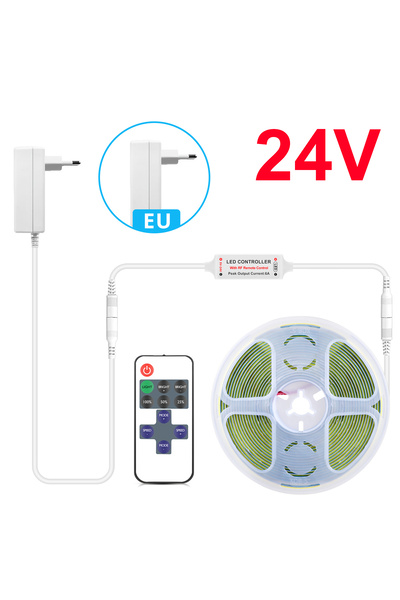 Choice 3m Warm White EU Plug Full Set 10M 24V COB LED Strip Light Dimmable RF...