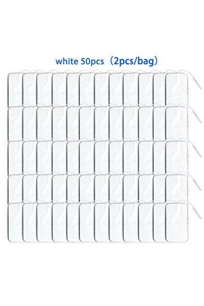 choice2 white 50pcs 5x9cm 5*9cm Non-woven Fabric Electrode Pads 2mm Plug TENS...
