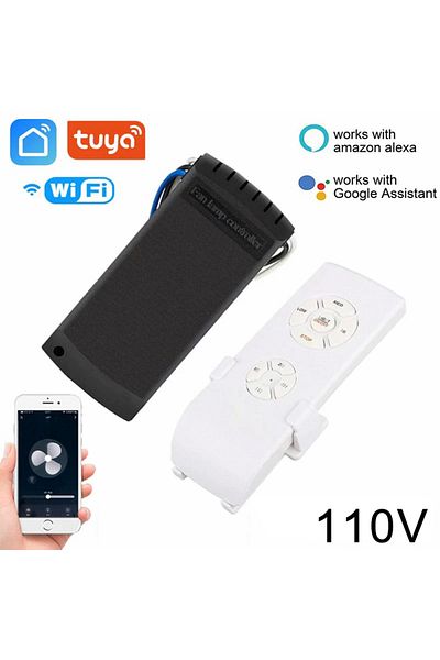 Choice 110V Tuya WiFi Smart Ceiling Fan Light Remote Control Kit APP Control Smart Home Adjusted Wind Speed