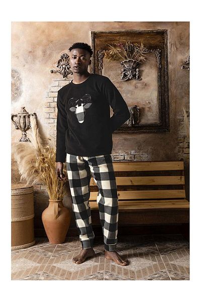 Sude Ανδρικό Σετ Πιτζάμες Winter Fleece K100/13 - 1 Τεμάχιο