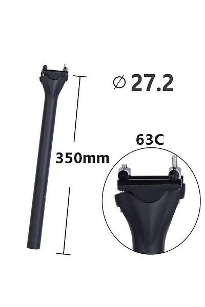 Choice 27.2x350mm-63C elitaone Carbon Seat post Ultralight 125g MTB/Road Bike Seatpost 27.2/30.9X31.6mm 63C