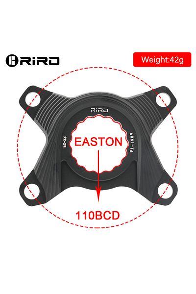 Choice EAS-4Z-110BCD RIRO 4-Arm Chainring Adapter for Easton EC90 XXE 5-Bolts Spider for Shimano Direct Mou