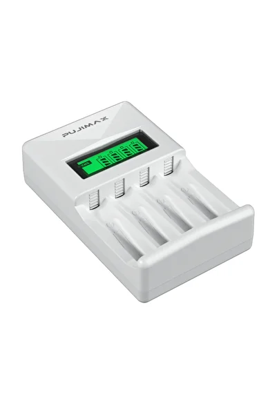Choice1 USB Micro 1.2V LCD-005 LCD-007 White PUJIAMX AA/AAA Rechargeable Battery Charger LCD Display Portabl