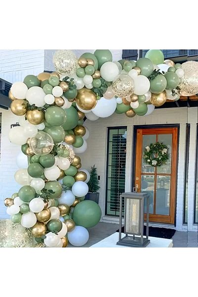 Choice Balloon set ZY010Olive green 139pcs,Sage Green Balloon Wreath Set Oh Baby Shower Olive Matte Decorat