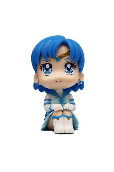 BANDAI Chibiusa Q Version Sailor Moon Anime Figure Kawaii Sailor Mars Jupiter Mercury Venus Action Figure P