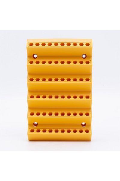 Choice Yellow 70 Slot Hex Bit Holder Organizer Drill Bit Storage Milling Cutter Drill Holder 1/4 Inch Hex S