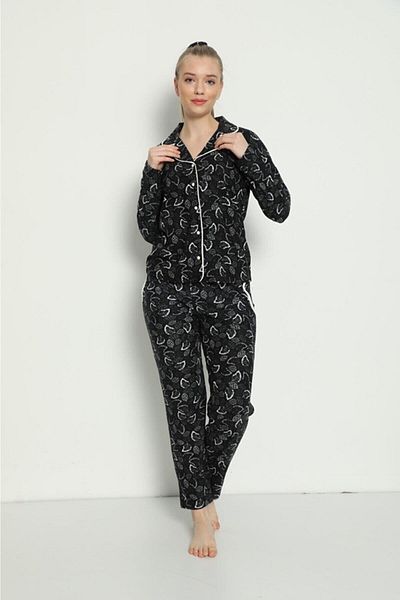 Pijamoni Σετ γυναικείες πιτζάμες Suede - Κουμπιά - 5660-16