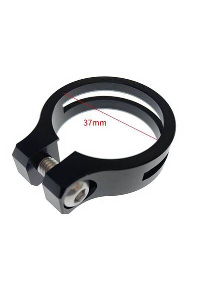 Choice 37mm 1PCS No logo new Aluminum Bike Seatpost Collar Clamp 37mm Big Size Bolt Fixed Type Seat Post C
