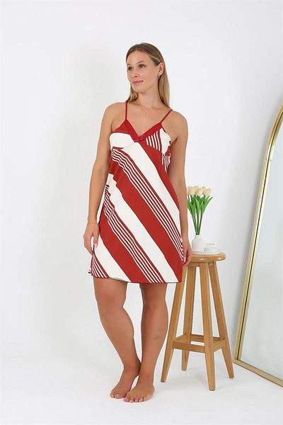 Celira Women's Large Size Rope Strap Nightgown 98513