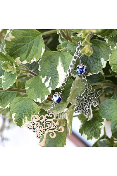 PUFO Breloc amuletă Feng Shui pentru protecție și noroc, model Arborele Vieții