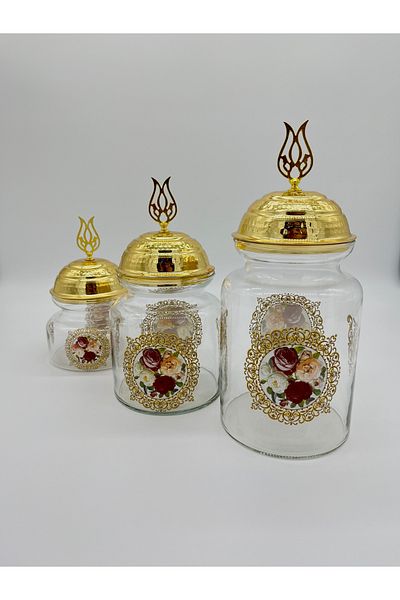 Milano Glass 3 Size Jar Set