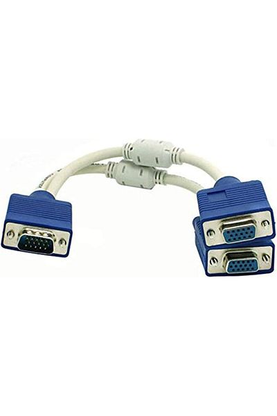 Generic VGA Splitter 15 Pin Male to 2 Female