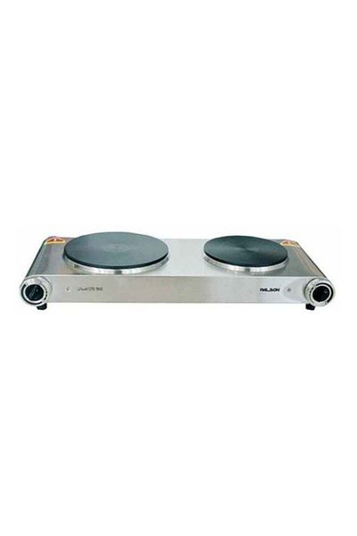 PALSON Steel Plus Double Electric Cooking Hob , 2500W , Black & Silver - 30993