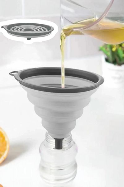 HOMENIVA Foldable Accordion Funnel, Space Saving Silicone Funnel