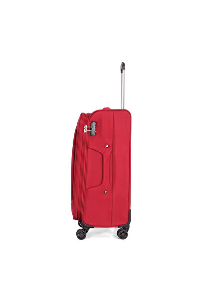 Giordano Softside Luggage Trolley Bag 3 pcs Set-Size (31-27-19-inch)RED