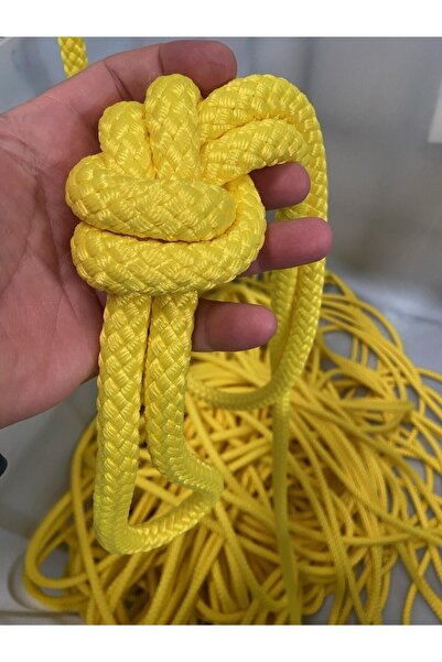 Bos Sarı - 18 Mm Renkli Iskota Örgü Yüzen Halat 100 Metre