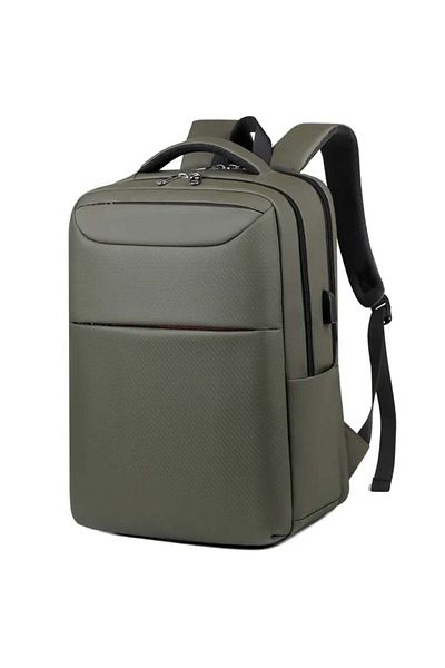 PUFO Rucsac pentru laptop de birou cu compartimente, 45 x 35 cm, verde