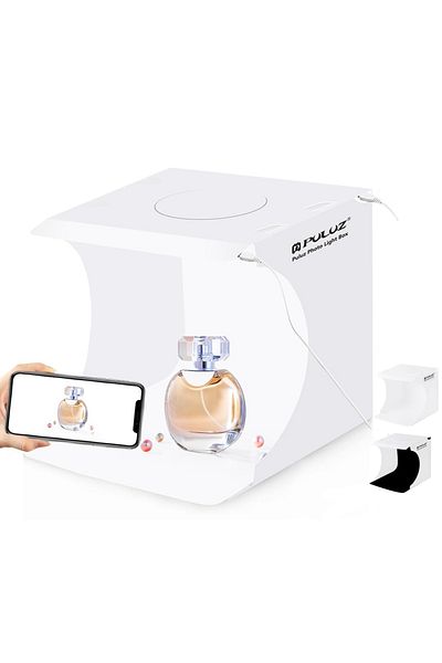 Lumely Foldable Photo Studio Box,with LED Light,2 Backdrops for Display,For Professional Product Shots