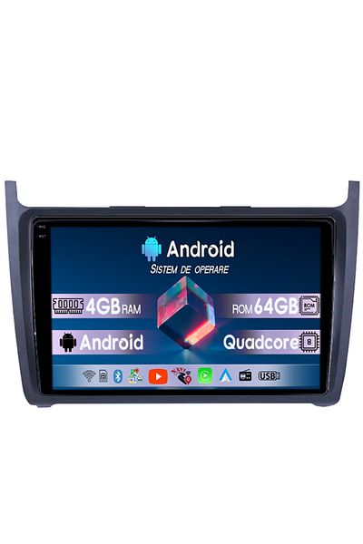 navi-it Dedicated Navigation Volkswagen Polo 2010-2018, 4gb Ram 64gb Rom, Quad Core, Display 9" Qled 1k, DSP