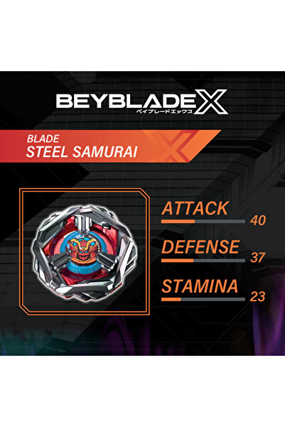 BEYBLADE X Steel Samurai 4-80T | Right Spinning Balance Type Top | Takara Tomy-designed Beyblade X