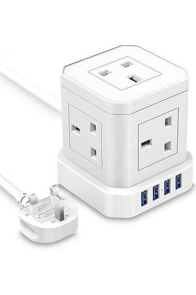 fulina Extension Cord Power Strip,5 Ports ，fast charging，Suitable for home/office/room