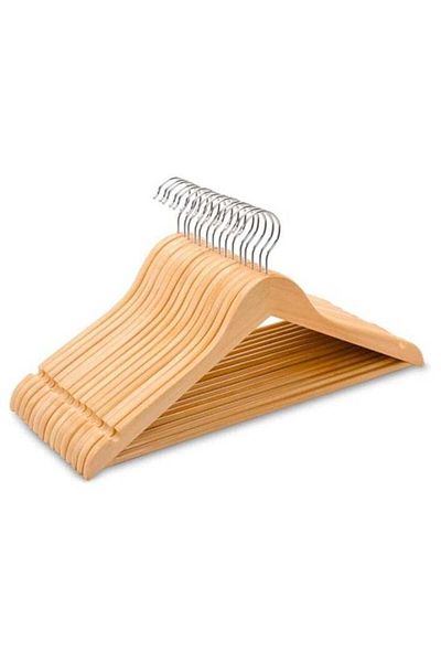 Generic 10-Piece Cloth Hanger Beige