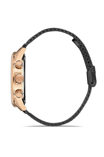 DAVID GUNER Rose Black Coated Black Dial Men's Wristwatch Dg-8358Gc-R2