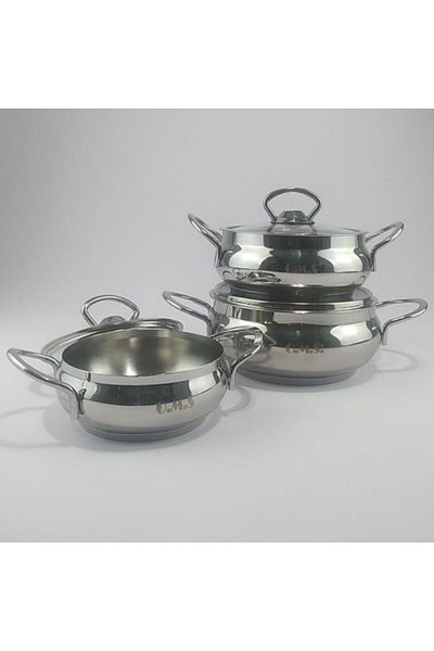 OMS Baby Mini Healthy Steel Cookware Set - Küre