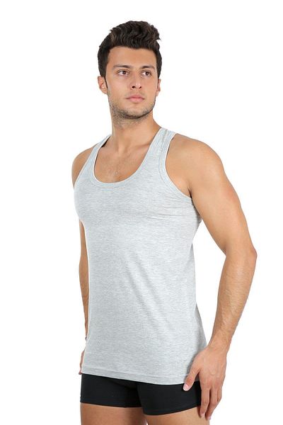 Celira Men's Combed Cotton Undershirt Gray