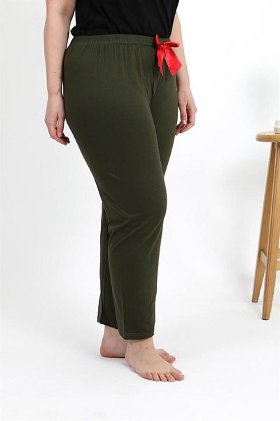 Celira Women's Cotton Plus Size Bottom Pajamas Khaki