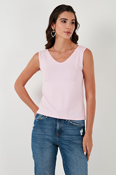 Lela Slim Fit V-Neck Thick Strap 2'Li Package Blouse Bluz 5864384S2