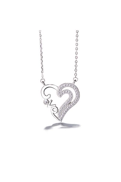 delis Lantisor argint 925, JW871, model love, placat cu rodiu