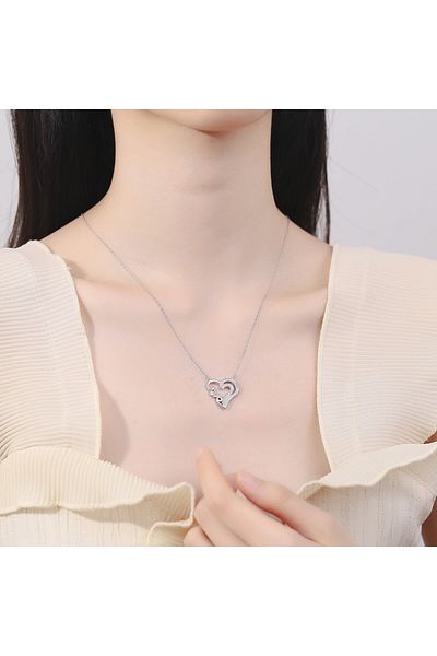 delis Lantisor argint 925, JW871, model love, placat cu rodiu