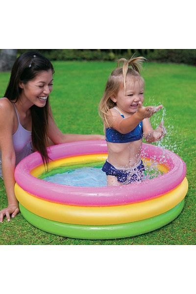 Intex Inflatable Rainbow Baby Swimming Pool