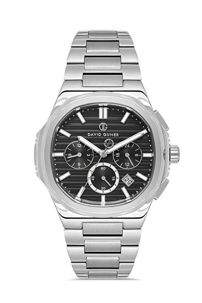 DAVID GUNER Erkek Kol Saati GÜMÜŞ DG-8756GA-A2 Çelik Kordon Quartz Mekanizma ...