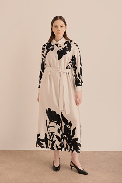 Aker Desenli Gömlek Elbise