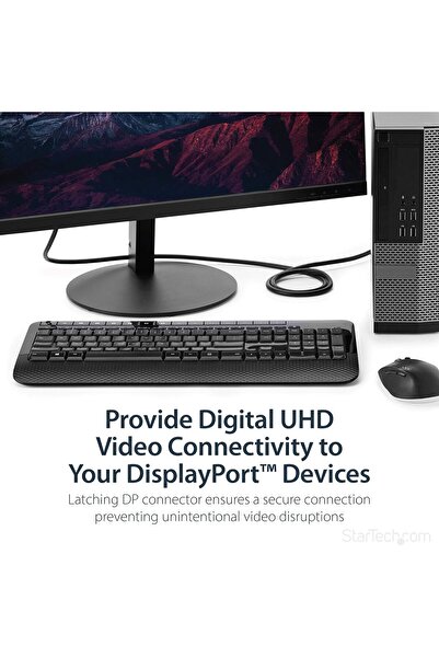 Generic DP to DP DisplayPort 1.5 Cable with Latch – 1.5 Meters, Black