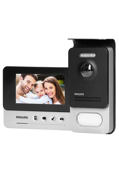 Philips Wireless intercom with battery WelcomeEye Link, Philips, Wi-Fi, Full HD, Silver/Black