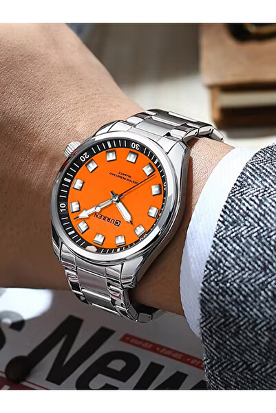 Curren New Model CURREN-men's analog quartz wristwatches, stainless steel bracelet, luminous hand wa