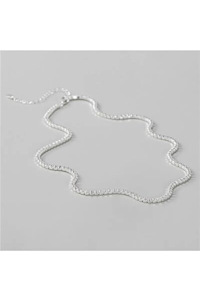 delis Τσόκερ από ασήμι 925, JW1115, κομψό μοντέλο, επιπλατινωμένο με ρόδιο