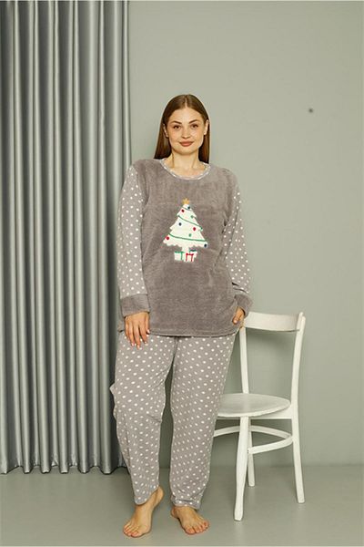 Celira Welsoft Polar Women's Plus Size Gray Pajama Set 808048