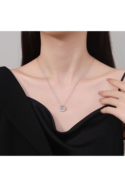 delis Lantisor argint 925, JW1250, model semiluna, placat cu rodiu