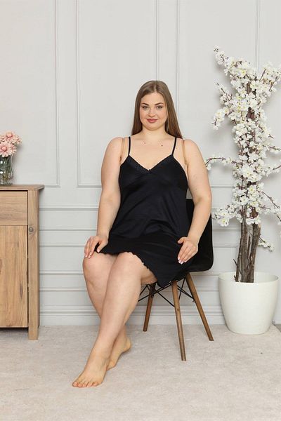 Celira Women's Cotton Rope Strap Large Size Nightgown 996