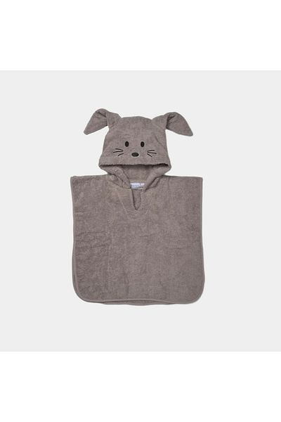 Nuuroo Halat de baie Poncho din bumbac organic Adelin Cobblestone