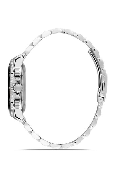 DAVID GUNER Men's Silver Coated Bordo Dial Watch Dg-8654Ga-A8